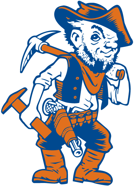 UTEP Miners 1991 Mascot Logo iron on paper